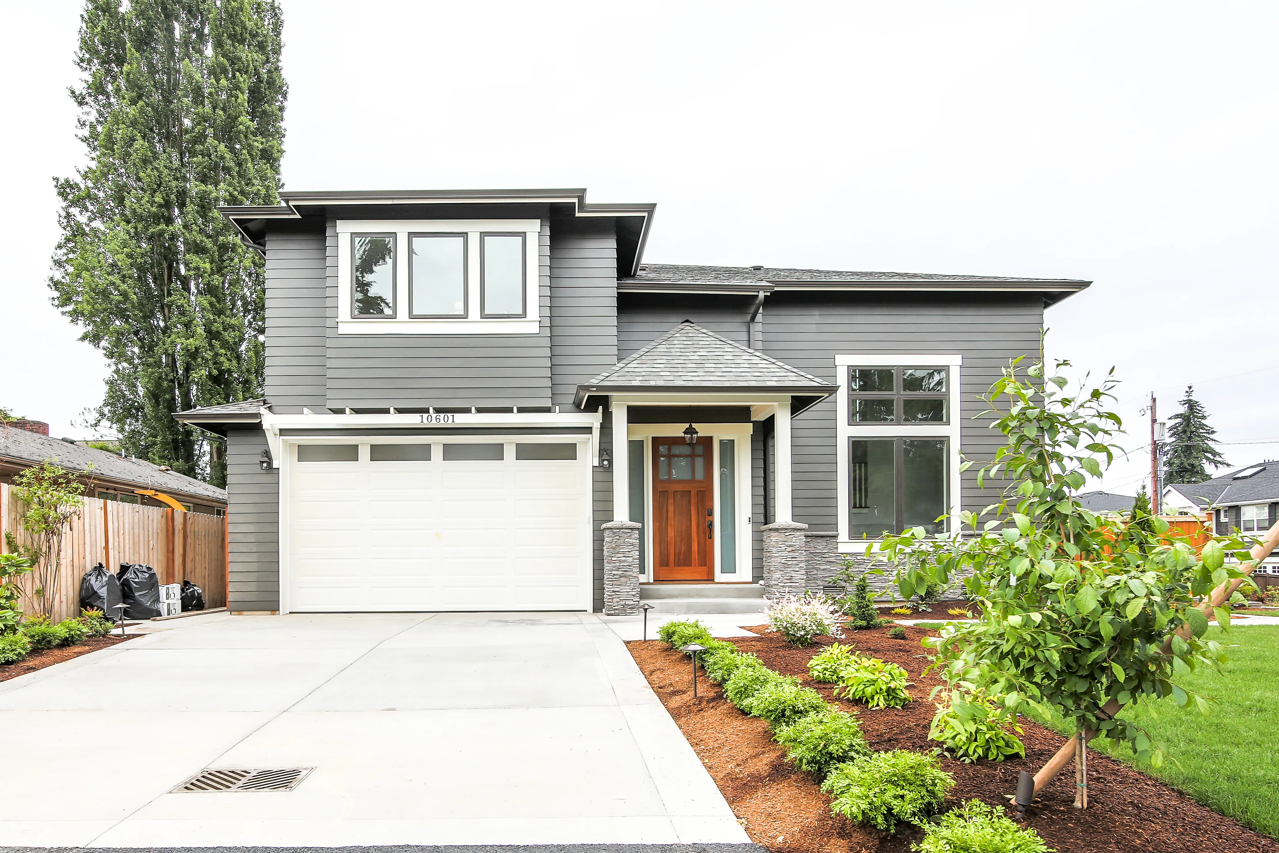Front elevation of a custom Bellevue whole-house project.